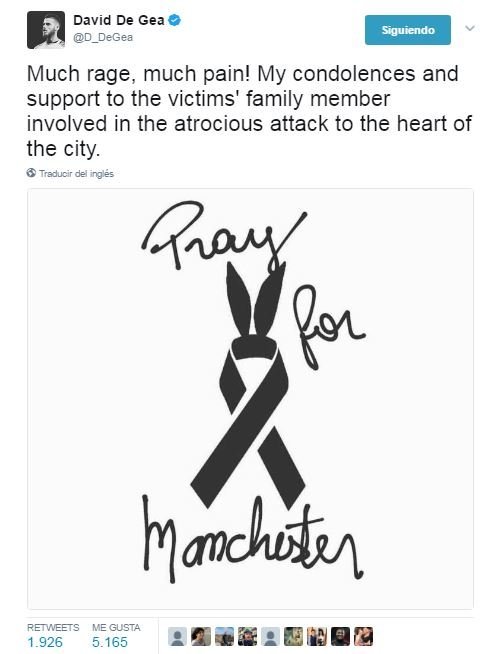 El mundo del fútbol, conmocionado por el atentado de Manchester