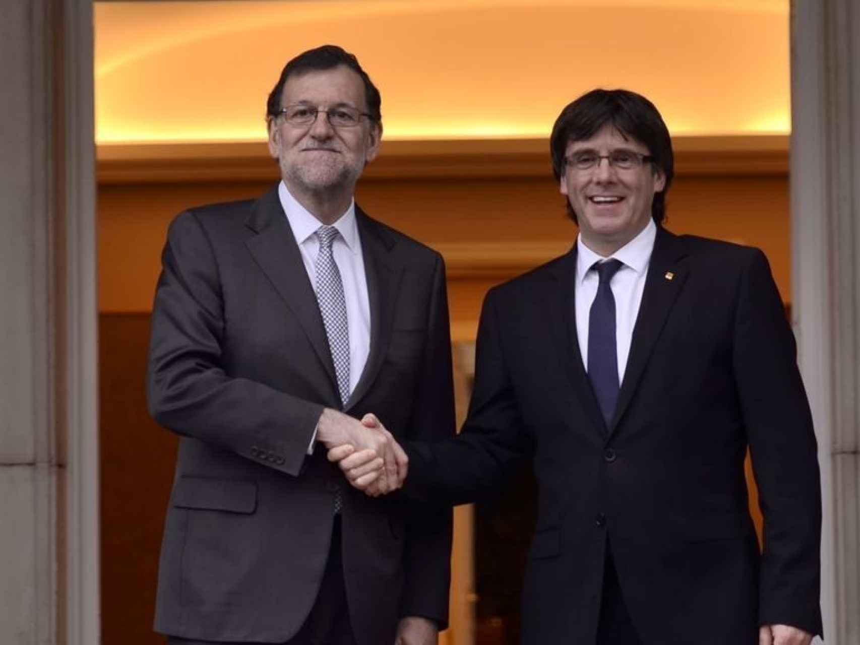 Rajoy y Puigdemont en una visita del President de la Generalitat a Moncloa.