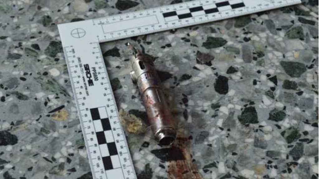 Imagen de la bomba que explotó en el Manchester Arena.