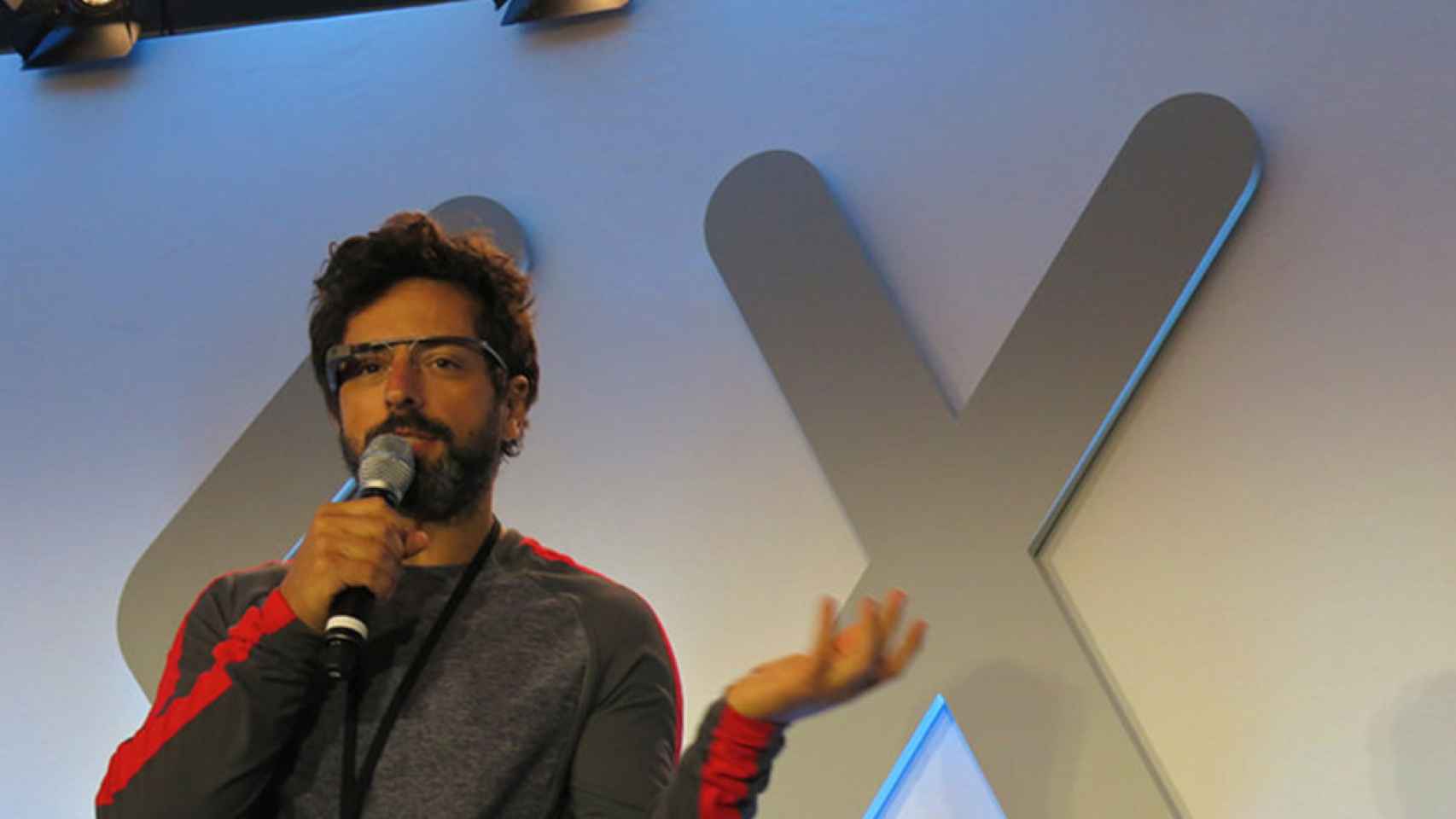Sergey Brin, en la presentación de las Google Glass