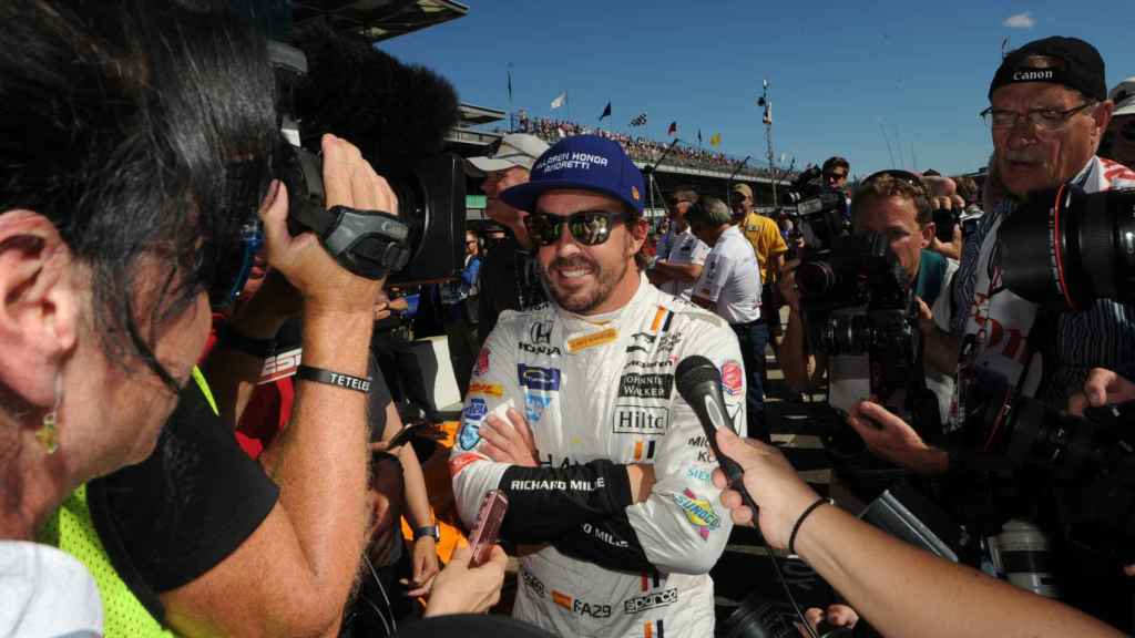 Fernando Alonso, en las 500 millas de Indianápolis.