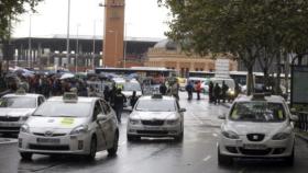 Foto de archivo de taxis en Atocha.