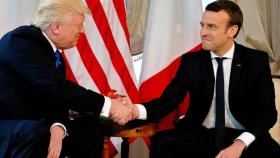 Trump y Macron en Bruselas.
