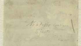 Inscripción en el reverso del dibujo Lux ex tenebris, álbum C, 117, Francisco de Goya.