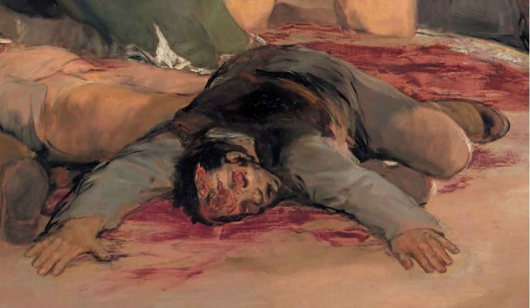 El cadáver en primer plano del cuadro del Dos de mayo.
