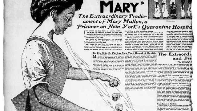Información del periódico que la bautizó como María Tifoidea.