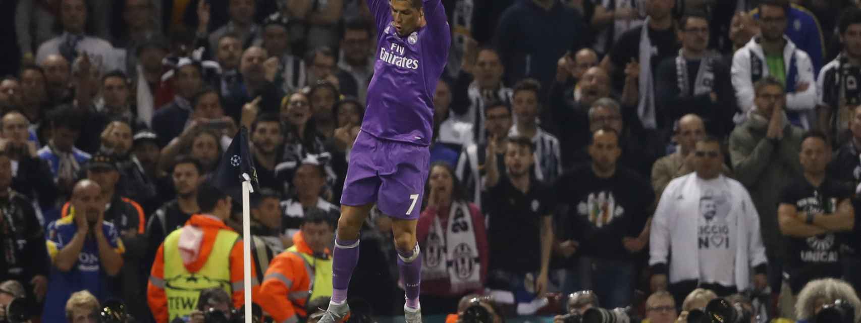 Cristiano Ronaldo celebra el gol del partido.