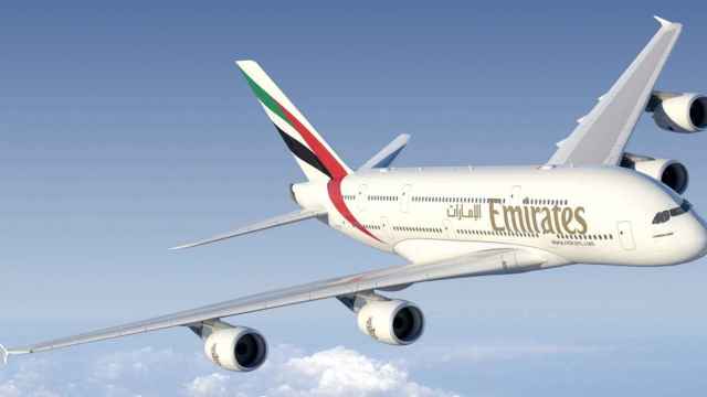Un avión de Emirates en una imagen de archivo