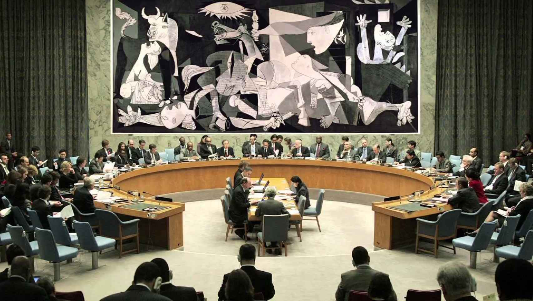 El tapiz de Guernica en la ONU.