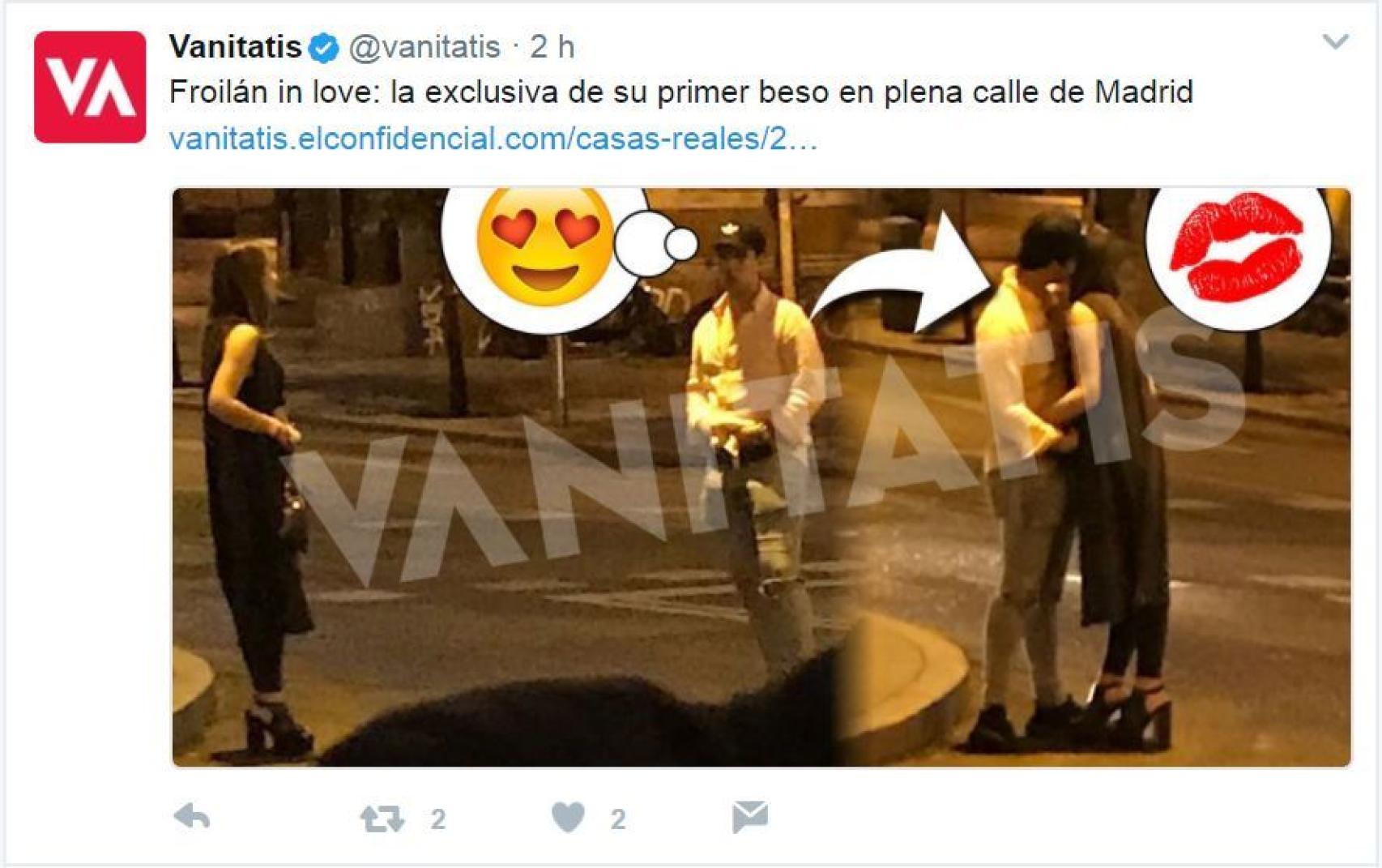 Captura del tuit de Vanitatis