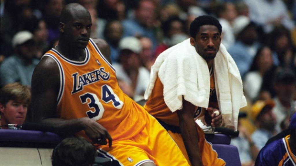 Shaquille O'Neal y Kobe Bryant.