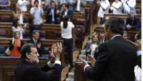Rajoy e Iglesias, en la reciente moción de censura.