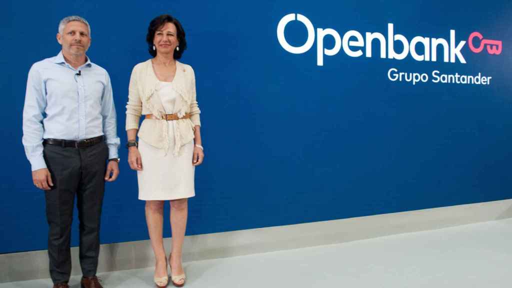 Ezequiel Szafir, consejero delegado de Openbank, y Ana Botín, presidenta del Banco Santander.