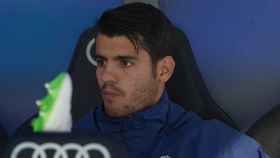 Álvaro Morata sentado en el banquillo del Bernabéu Fotógrafo: Manu Laya / El Bernabéu