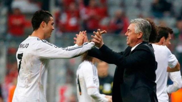 Cristiano Ronaldo y Carlo Ancelotti