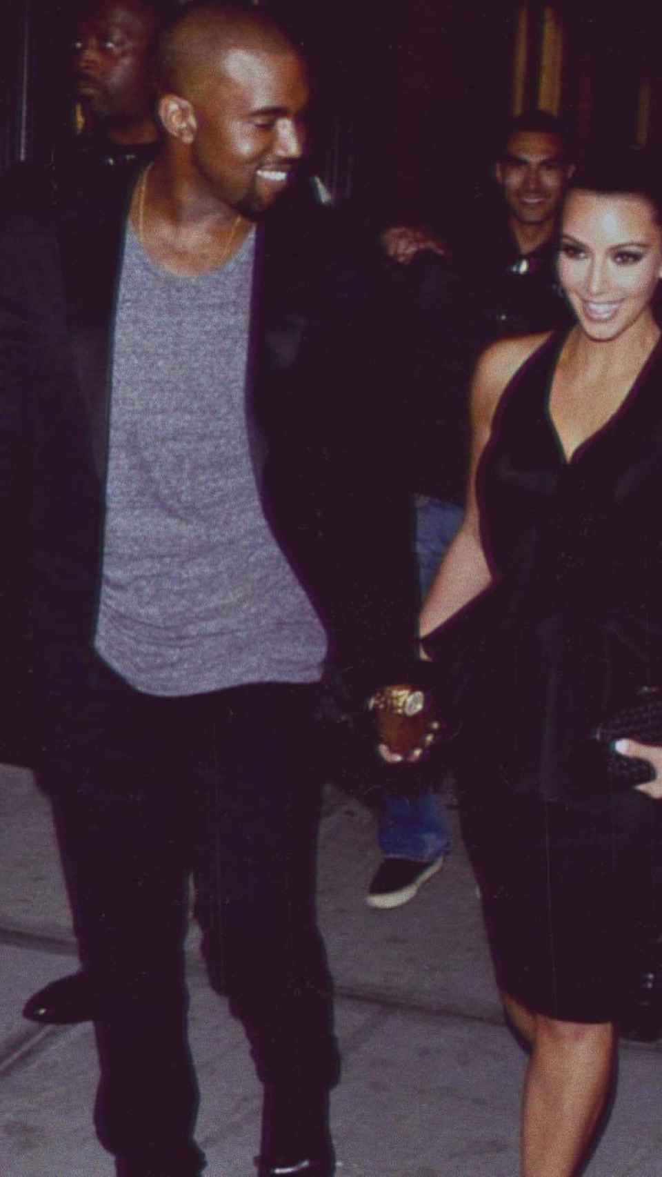 Kim kardashian y su marido Kanye West.