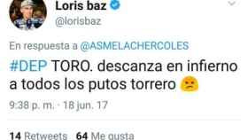 Tuit de Loris Baz tras la muerte de Iván Fandiño.