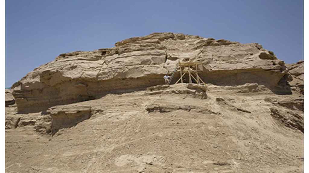 Excavación arqueológica en Elkab (Egipto).