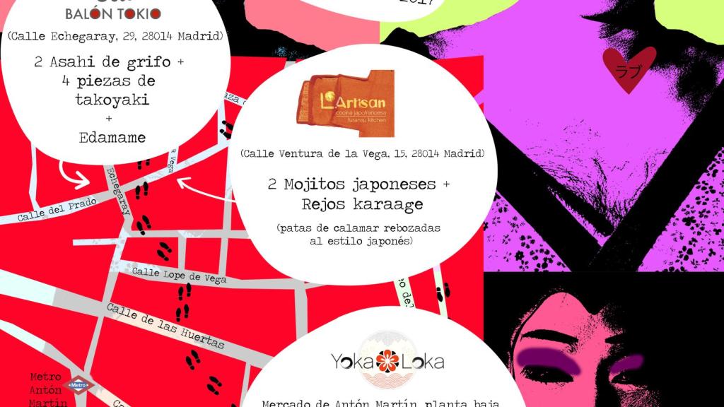Cartel de la Ruta Gaysha para este World Pride Madrid 2017.