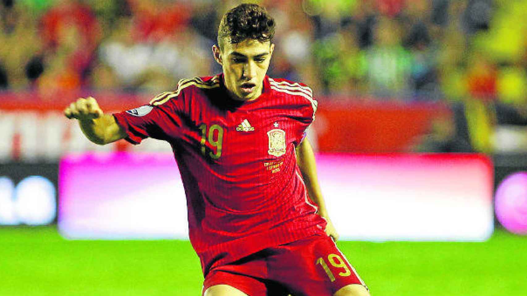 Munir, el día de su debut con la selección española absoluta.