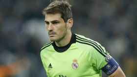 Iker Casillas en un partido con el Real Madrid