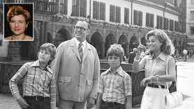 Helmut Kohl junto a su familia. Arriba a la izquierda, su segunda esposa: Maike Richter.