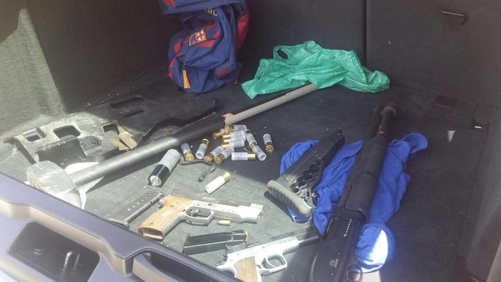 Armas decomisadas.