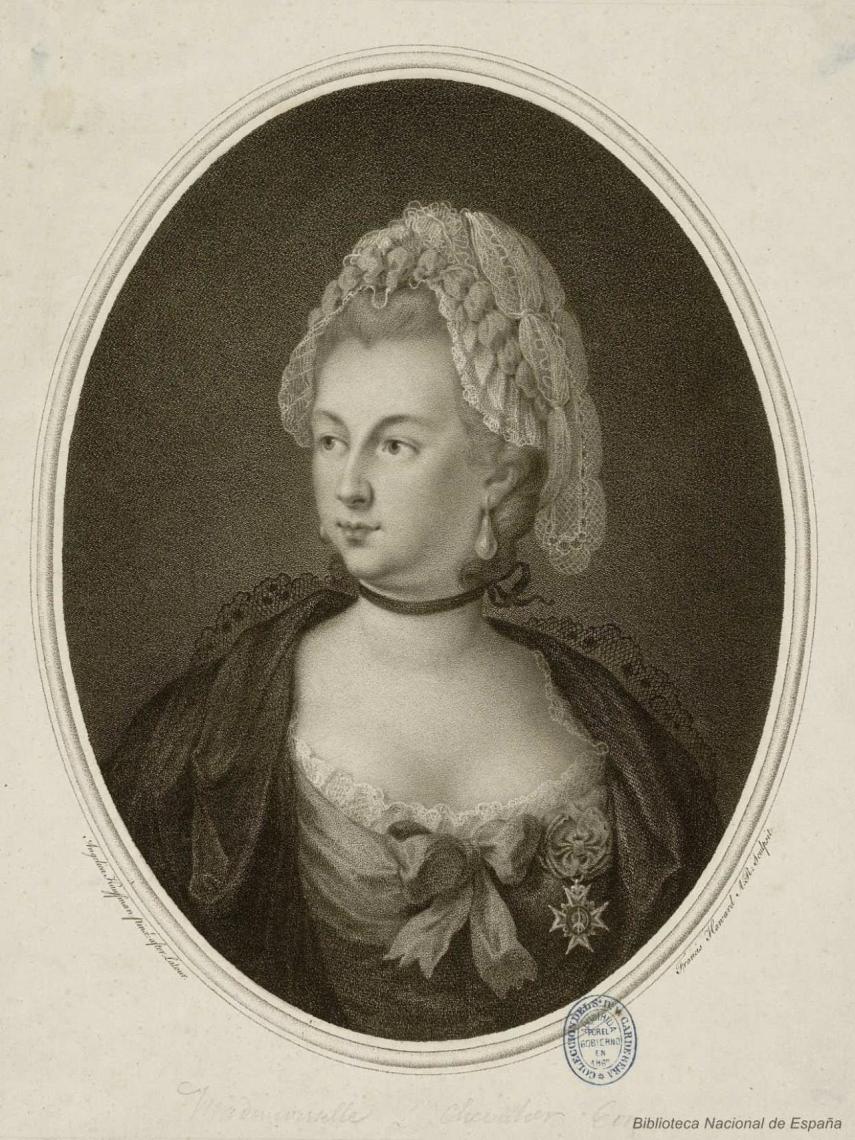 Retrato de mademoiselle Chevalier D'Eon.