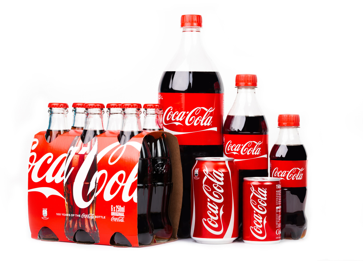 Group of Coca-Cola products