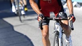 Richie Porte durante una de las ascensiones en el Dauphiné Libéré.