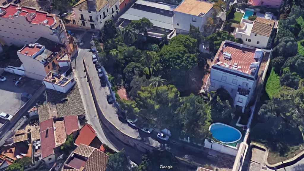 Vista aérea de la finca de la familia Thyssen en El Terreno, Palma.