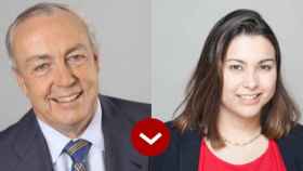 Nemesio Fernández-Cuesta, presidente de Isolux, y Diana Morato, general manager de Deliveroo España.