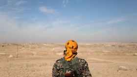 Combatiente de Fuerza de Siria Democrática en Al Raqa.