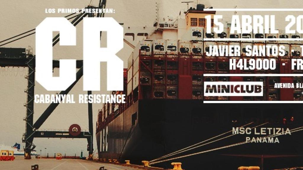 Cartel de Cabanyal Resistance, el grupo de música electrónica de Javier Sánchez.