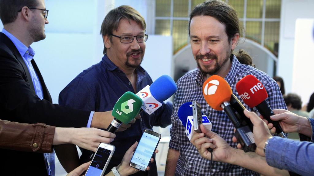 Xavi Domènech y Pablo Iglesias.
