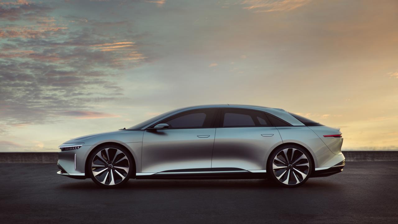 lucid motors lucid air coche electrico lateral