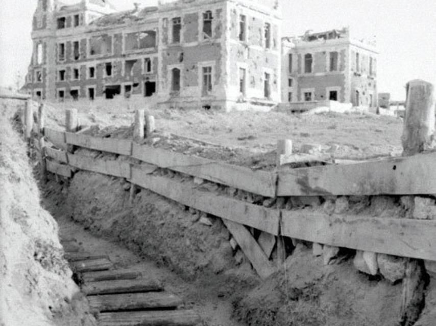Trincheras excavadas en la Ciudad Universitaria junto a la Casa Velázquez.