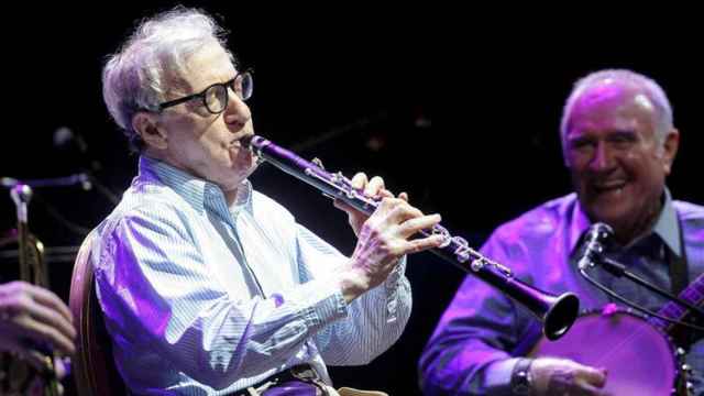 Woody Allen durante un concierto
