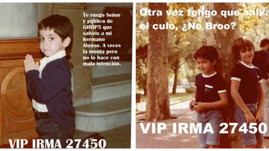 Foto publicada por Andrés Caparrós para pedir votos por su hijo Alonso en GH VIP.