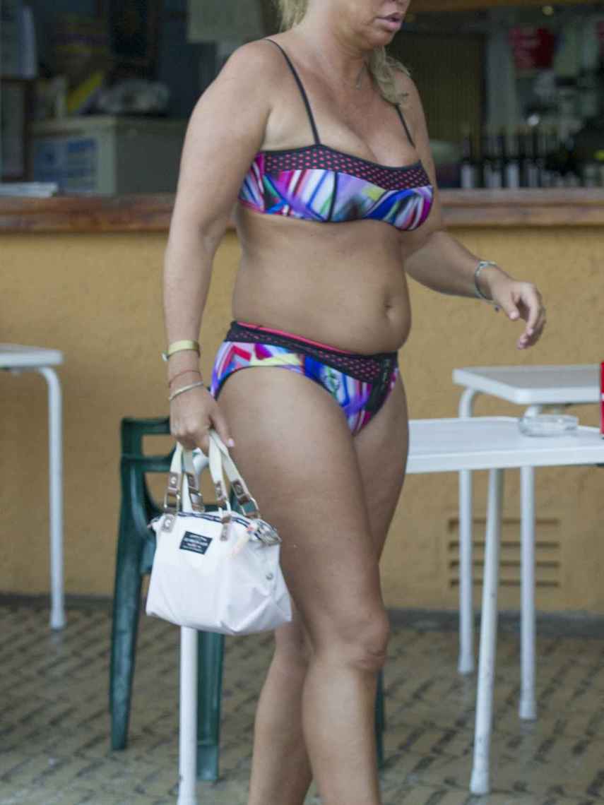 Belén Esteban, en bikini el verano pasado.