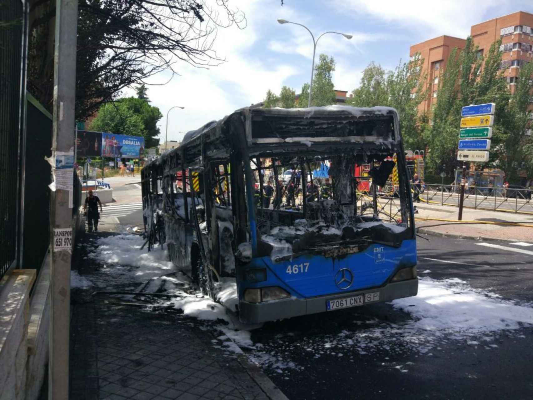 El autobús de la línea 133 que se quemó el pasado 17 de julio.