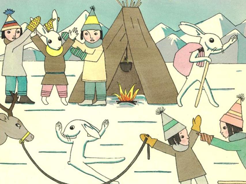 Ilustración de El libro de las historias de las liebres.