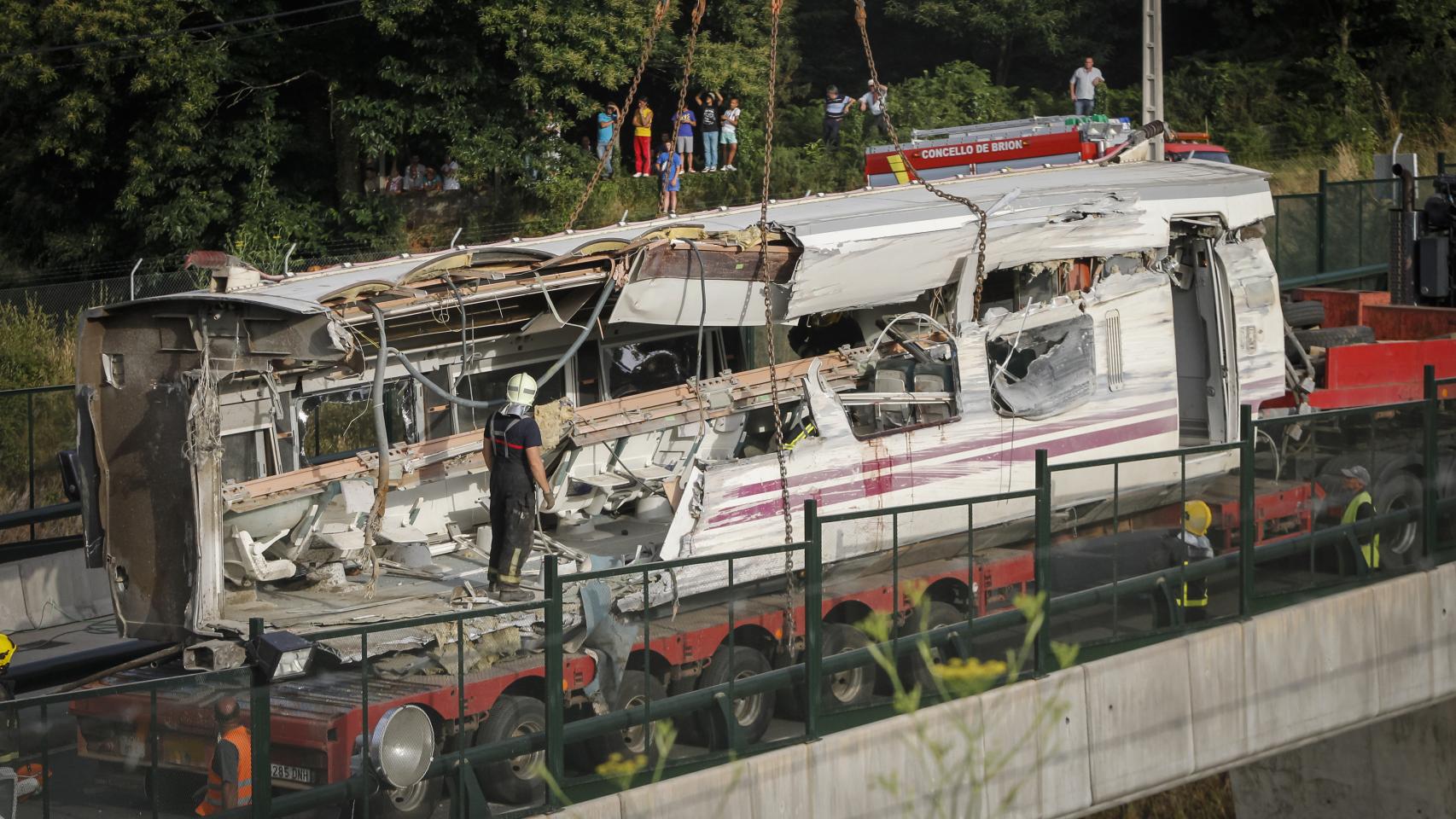 Angrois, ayer y hoy fotos inéditas y actuales del accidente de tren de Santiago de Compostela