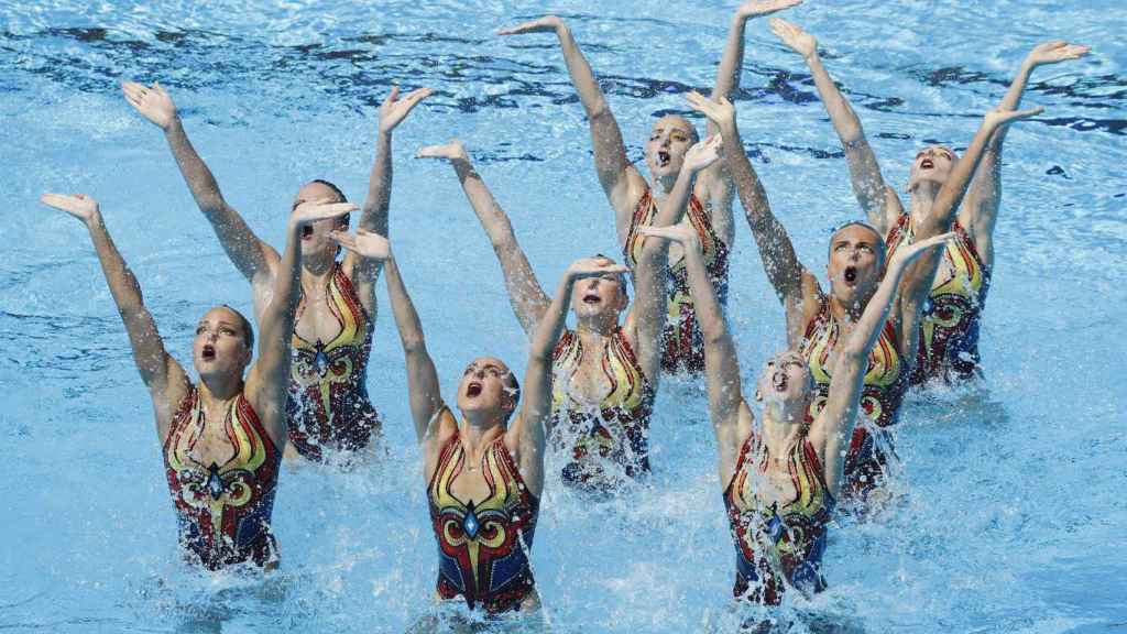 El equipo ruso de natación sincronizada.
