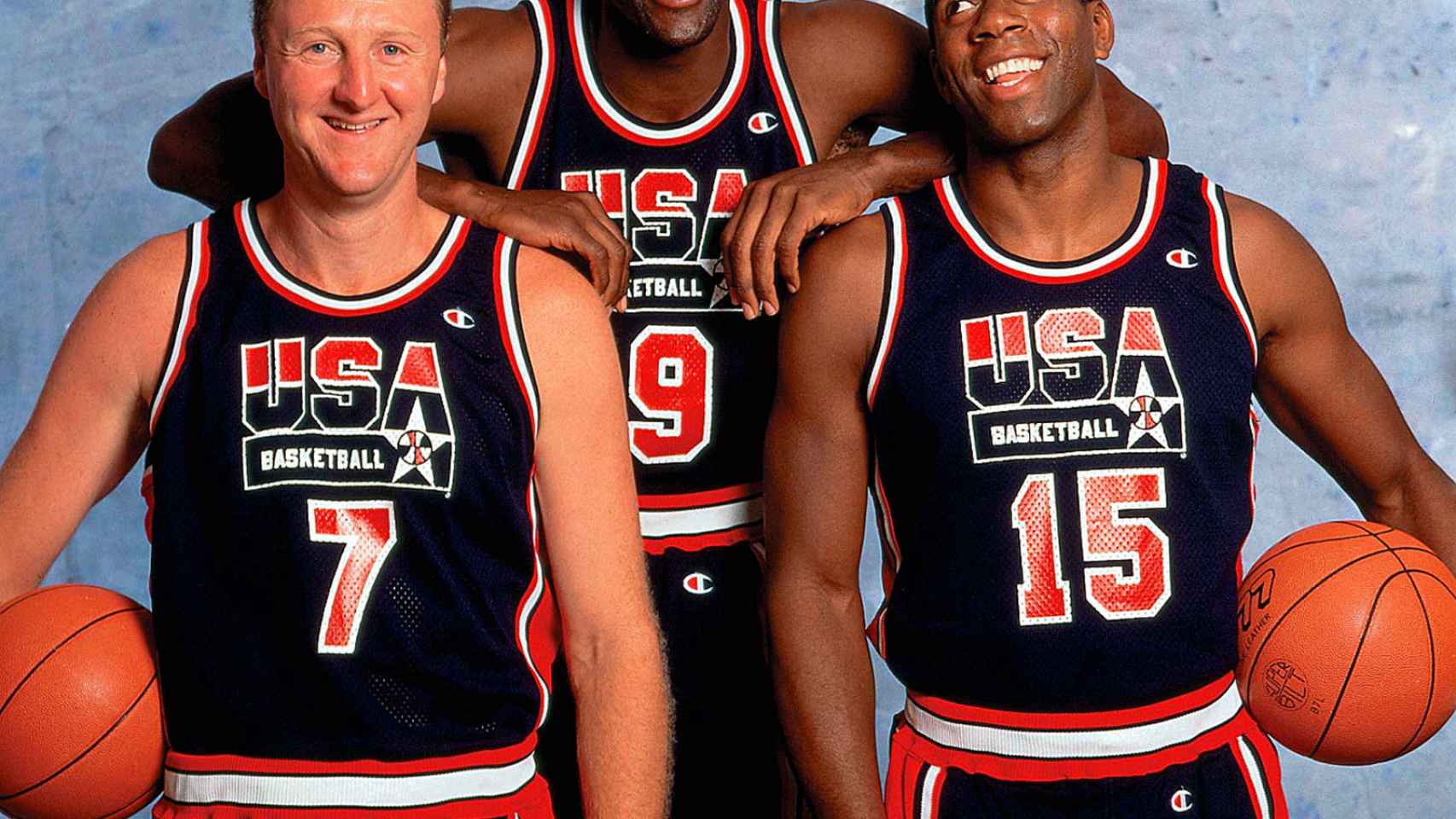 Larry Bird, Michael Jordan y Magic Johnson.