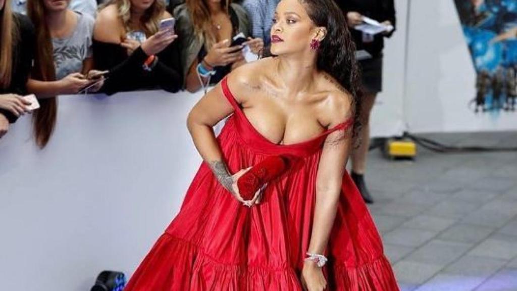 La cantante Rihanna durante la presentación de la película.