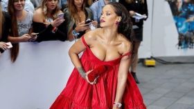 La cantante Rihanna durante la presentación de la película.