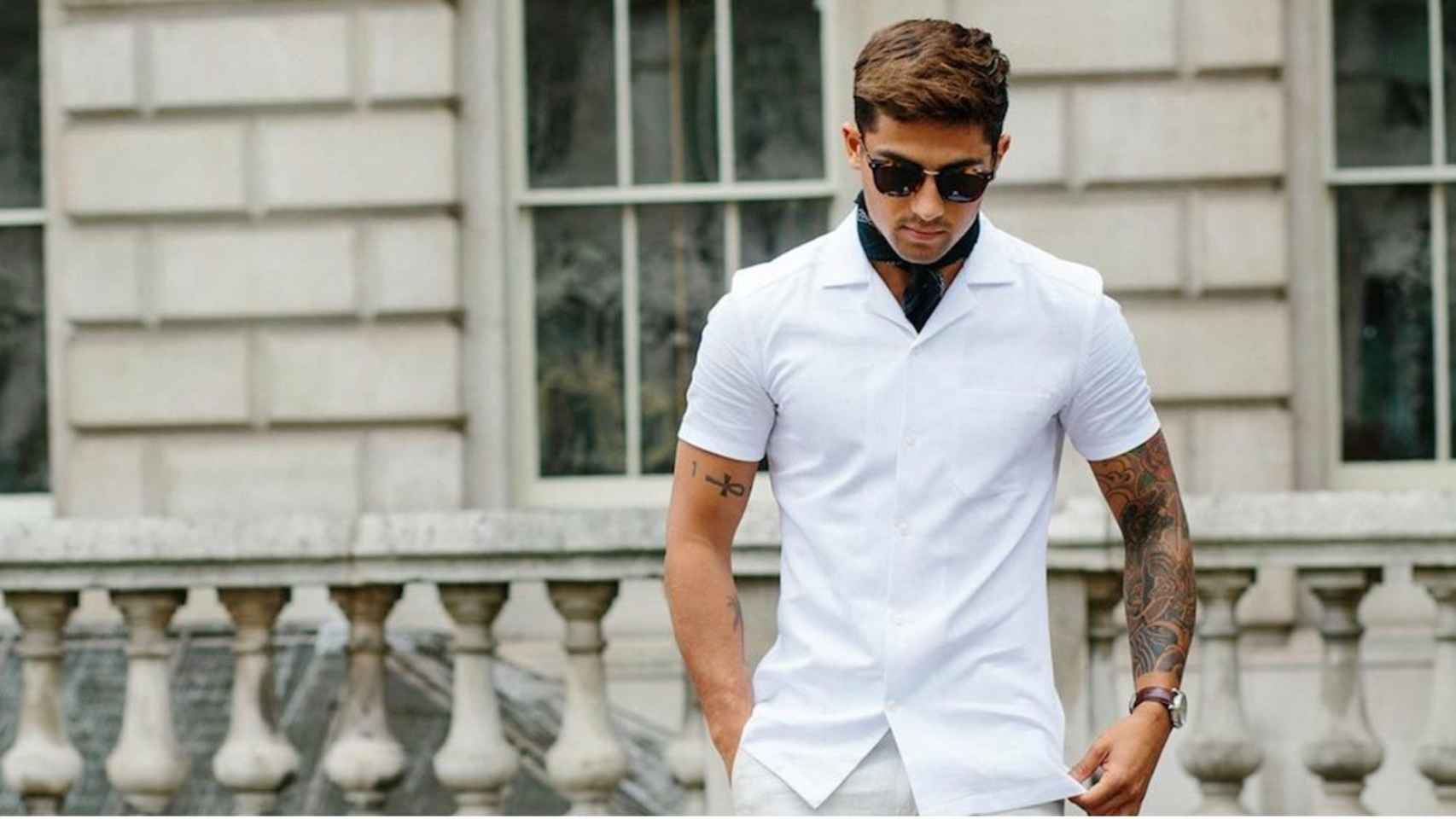 Stockerpoint Camisa de manga corta blanco look casual Moda Camisas de vestir Camisas de manga corta 