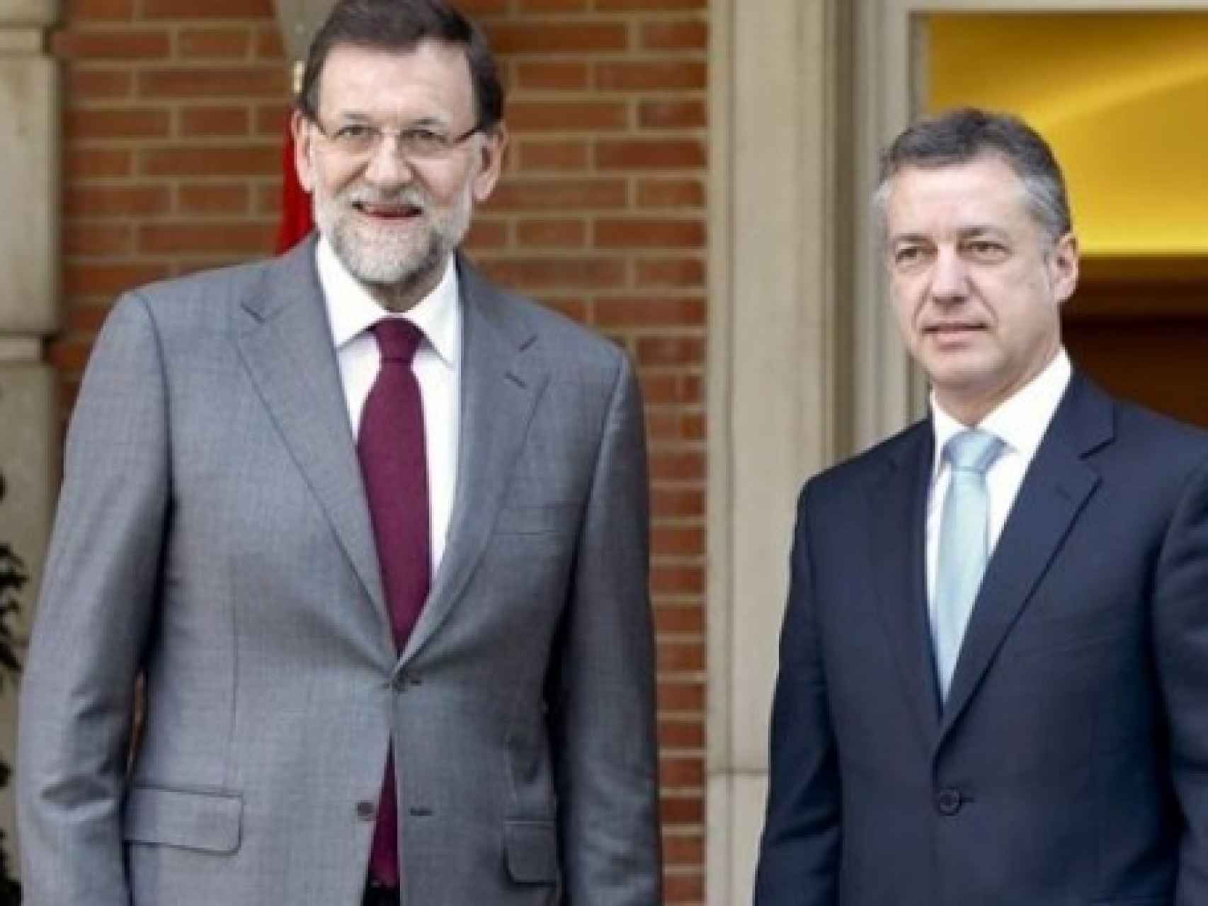 Rajoy y Urkullu durante una reunión.