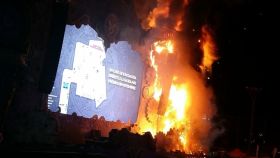 El escenario de Tomorrowland, en llamas.